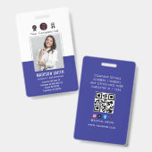 Aangepaste naam en foto | Bedrijfsbeveiliging Badge (Voor- en achterkant)