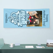 Aangepaste naam en foto "Beste moeder ooit" Spandoek (Beurs)
