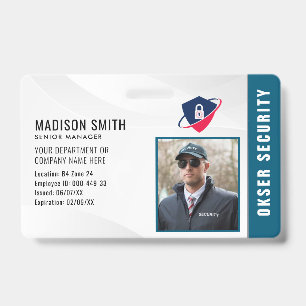 Aangepaste naam en foto   Beveiligings-ID-kaart Ba Badge