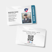 Aangepaste naam en foto | Beveiligings-ID-kaart Ba Badge (Voor- en achterkant)