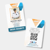 Aangepaste naam en foto |  Beveiligingsidentiteits Badge (Voor- en achterkant)