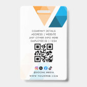 Aangepaste naam en foto |  Beveiligingsidentiteits Badge (Achterkant)