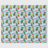Aangepaste naam en foto - De Grinch met kerstversi Cadeaupapier (Vlak)