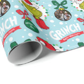 Aangepaste naam en foto - De Grinch met kerstversi Cadeaupapier (Rol Hoek)