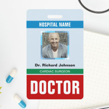 Aangepaste naam en foto | Dokters ID-kaart
