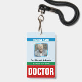 Aangepaste naam en foto | Doktersidentificatiekaar Badge (Voorzijde met lanyard)