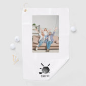 Aangepaste naam en foto golfclubs golfhanddoek (Insitu)