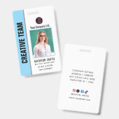 Aangepaste naam en foto | ID-kaart badge (Voor- en achterkant)