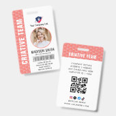 Aangepaste naam en foto | ID-kaart badge (Voor- en achterkant)