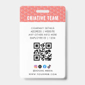 Aangepaste naam en foto | ID-kaart badge (Achterkant)