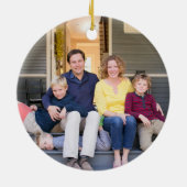 Aangepaste naam en foto in kardinaal Wreated Keramisch Ornament (Achterkant)