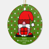 Aangepaste naam en foto Leuke Kerstman Sinterklaas Keramisch Ornament (Links)