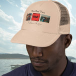Aangepaste naam en foto papa trucker pet<br><div class="desc">"Gepersonaliseerde vader Truck Driver Pet met aangepaste foto en naam - Unique Vaderdag Gift". Zoek niet verder voor het perfecte cadeau voor papa! Deze gepersonaliseerde papa foto trucker hoed is een unieke en hartelijke manier om uw liefde en waardering te shows. Pas dit stijlvolle pet aan met een favoriete foto...</div>