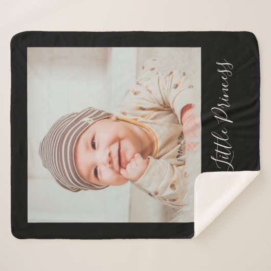 Aangepaste naam en foto sherpa deken (Voorkant (horizontaal))