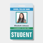 Aangepaste naam en foto | Studentenkaart Badge (Voorzijde)