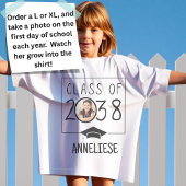 Aangepaste naam en fotoklasse van 2038 keepsake t-shirt