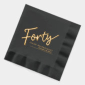 Aangepaste naam en gebeurtenisdatum voor 40 script folie servetten (Links)