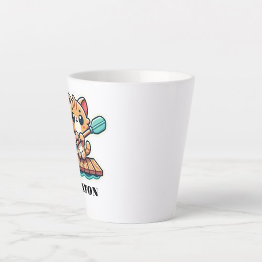 Aangepaste naam en gepersonaliseerde roeien schatt latte mok (Voorkant)