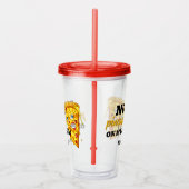 Aangepaste naam en ingrediënt Angry Pizza Acryl Drinkbeker (Rechts)