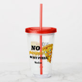 Aangepaste naam en ingrediënt Angry Pizza Acryl Drinkbeker (Voorkant)