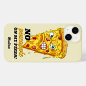 Aangepaste naam en ingrediënt Angry Pizza Case-Mate iPhone Case (Achterkant (horizontaal))
