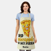 Aangepaste naam en ingrediënt Angry Pizza Schort (Gedragen)