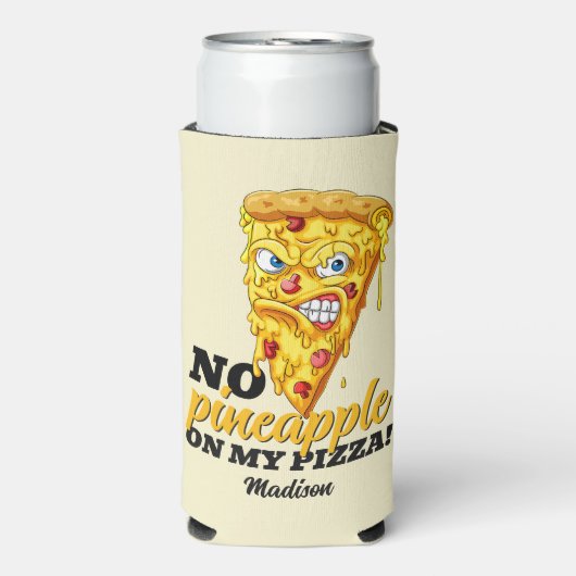 Aangepaste naam en ingrediënt Angry Pizza Seltzer Blikjeskoeler (Seltzer Voorkant)