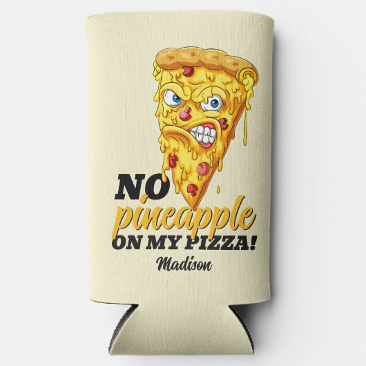 Aangepaste naam en ingrediënt Angry Pizza Seltzer Blikjeskoeler (Voorkant)