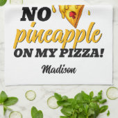 Aangepaste naam en ingrediënt Angry Pizza Theedoek (Gevouwen)