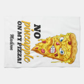 Aangepaste naam en ingrediënt Angry Pizza Theedoek (Horizontaal)