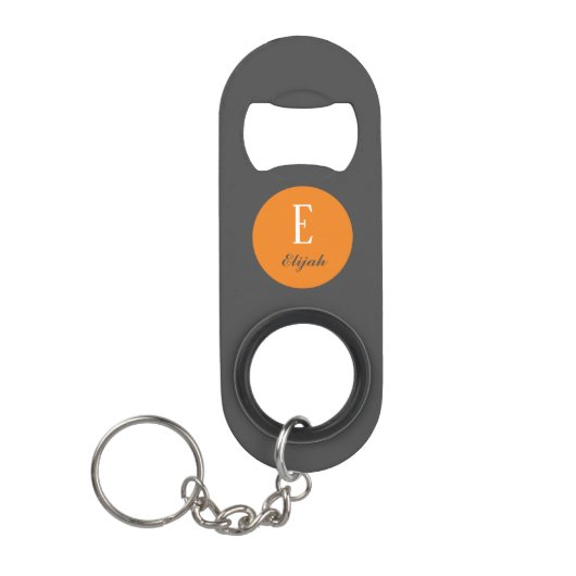 Aangepaste naam en initiaal van het schemermonogra mini flessenopener (Voorkant)