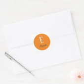 Aangepaste naam en initiaal van het schemermonogra vierkante sticker (Envelop)