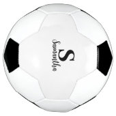 Aangepaste naam en Initialen gepersonaliseerd mono Voetbal (Gedraaid)