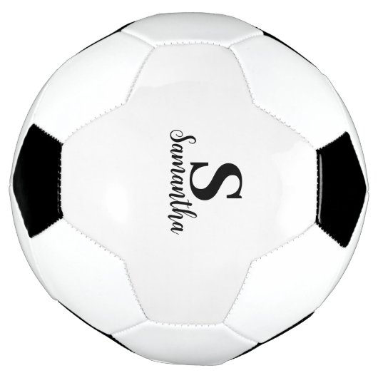 Aangepaste naam en Initialen gepersonaliseerd mono Voetbal (Gedraaid)