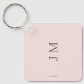 Aangepaste naam en Initialen Minimalist Barely Pin Sleutelhanger (Voorkant)