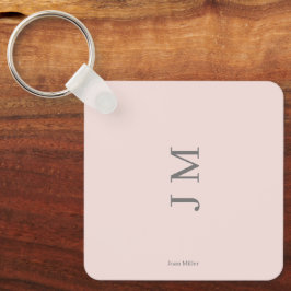 Aangepaste naam en Initialen Minimalist Barely Pin Sleutelhanger