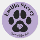 Aangepaste naam en Initialen Stickers voor dierenl (Voorkant)