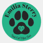 Aangepaste naam en Initialen Stickers voor dierenl (Voorkant)