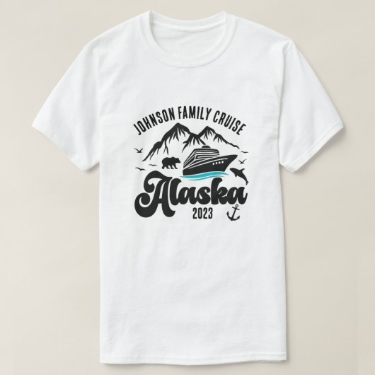 Aangepaste naam en jaar Alaska Cruise T-shirt (Design voorkant)