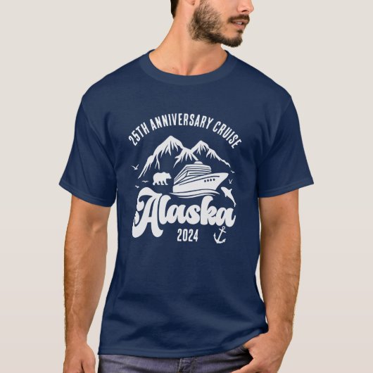 Aangepaste naam en jaar Alaska Cruise T-shirt (Voorkant)
