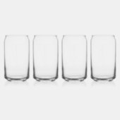 Aangepaste naam en jaar blikvorm glas (Achterkant)