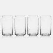 Aangepaste naam en jaar blikvorm glas (Links)