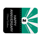 Aangepaste naam en jaar, Jubileum werknemer Magneet (Horizontaal)