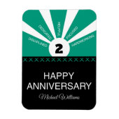 Aangepaste naam en jaar, Jubileum werknemer Magneet (Verticaal)