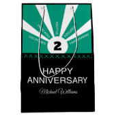 Aangepaste naam en jaar, Jubileum werknemer Medium Cadeauzakje (Voorkant)