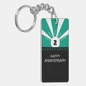 Aangepaste naam en jaar, Jubileum werknemer Sleutelhanger (Voorkant Links)