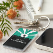 Aangepaste naam en jaar, Jubileum werknemer Sleutelhanger (Voorkant Rechts)