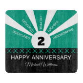 Aangepaste naam en jaar, Jubileum werknemer Snijplank (Voorkant)