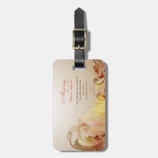 Aangepaste naam en Jaar non, 60e Jubileum Religieu Bagagelabel (Voorkant verticaal)