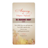 Aangepaste naam en Jaar non, 60e Jubileum Religieu Etiket (Voorkant)